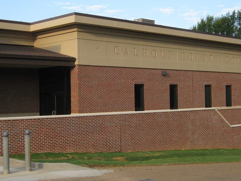 Construction Front Exterior of Calhoun County Courthouse - Pittsboro, MS by Sanderson Construction