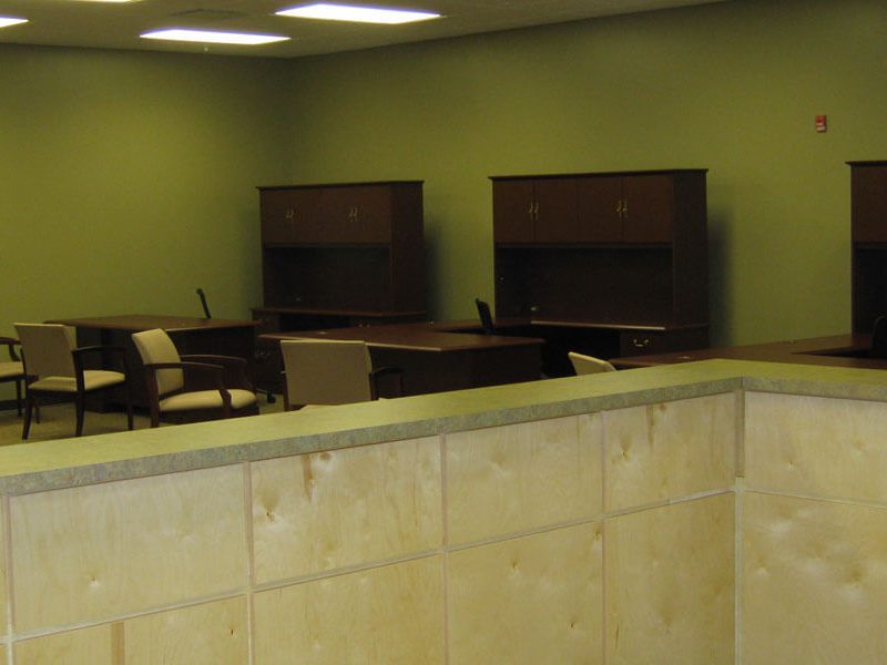 Construction Cubicle Interior of Calhoun County Courthouse - Pittsboro, MS by Sanderson Construction