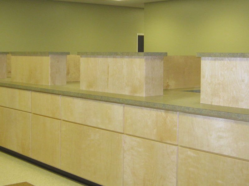 Construction Reception Area Interior of Calhoun County Courthouse - Pittsboro, MS by Sanderson Construction
