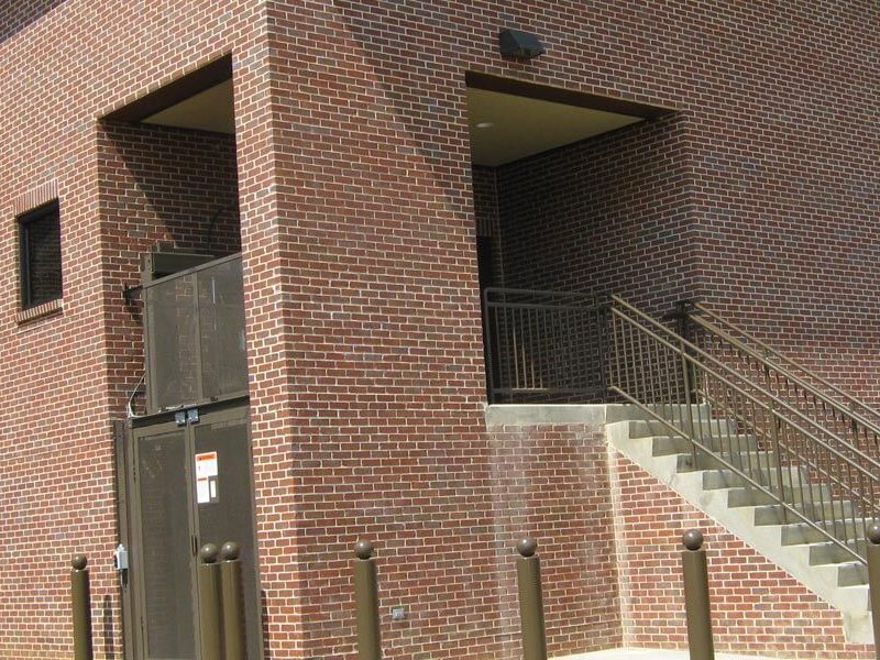 Construction Elevator Exterior of Calhoun County Courthouse - Pittsboro, MS by Sanderson Construction