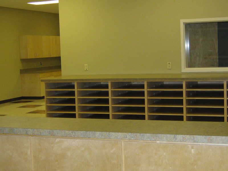 Construction Mail and Supply Room Interior of Calhoun County Courthouse - Pittsboro, MS by Sanderson Construction