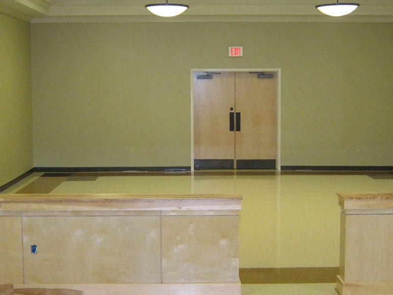 Construction Waiting Area Interior of Calhoun County Courthouse - Pittsboro, MS by Sanderson Construction