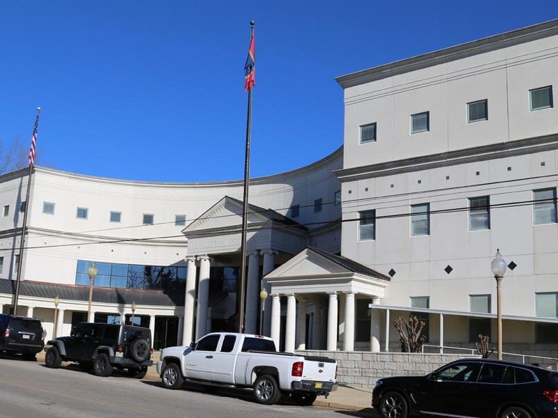 Construction Exterior Front Side Lee County Justice Center - Tupelo, MS by Sanderson Construction