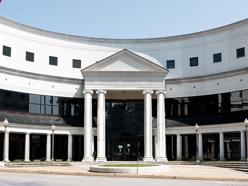 Construction Exterior Front Side Lee County Justice Center - Tupelo, MS by Sanderson Construction