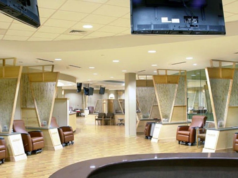 Construction Interior Treatment Rooms North Mississippi Medical Center Hematology Oncology in Tupelo, MS by Sanderson Construction