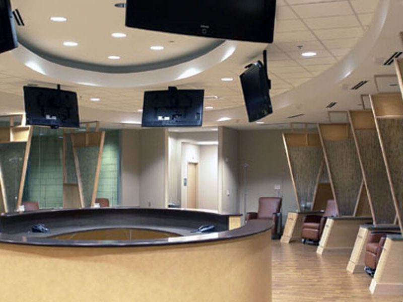 Construction Interior Treatment Rooms North Mississippi Medical Center Hematology Oncology in Tupelo, MS by Sanderson Construction