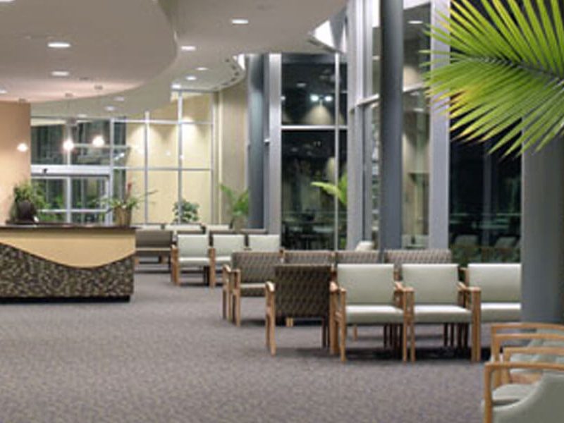 Construction Interior Reception and Waiting Room View of North Mississippi Medical Center Hematology Oncology in Tupelo, MS by Sanderson Construction