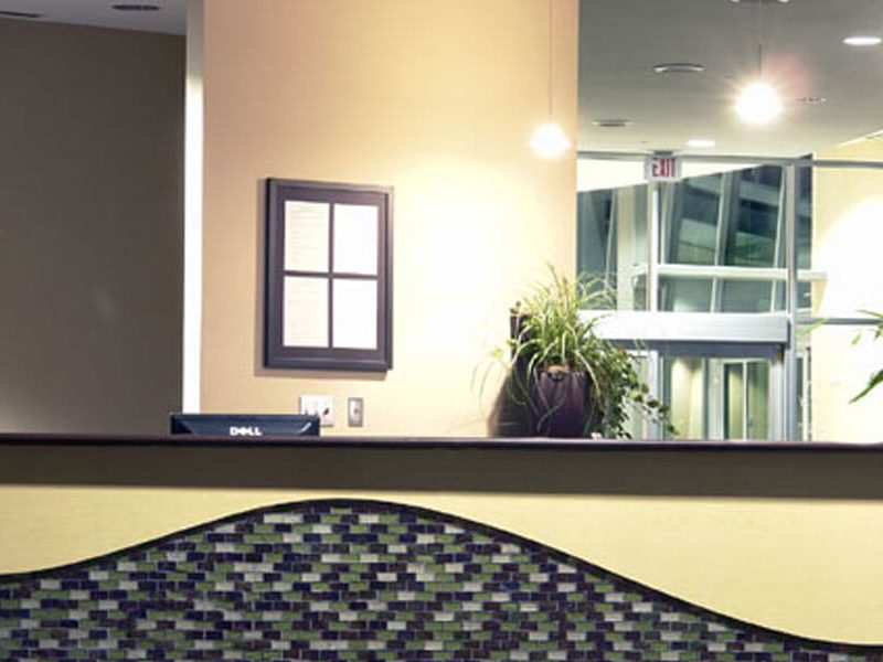 Construction Interior Reception View of North Mississippi Medical Center Hematology Oncology in Tupelo, MS by Sanderson Construction